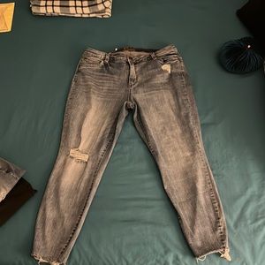 Kut high waisted skinny jeans - distressed, 18W